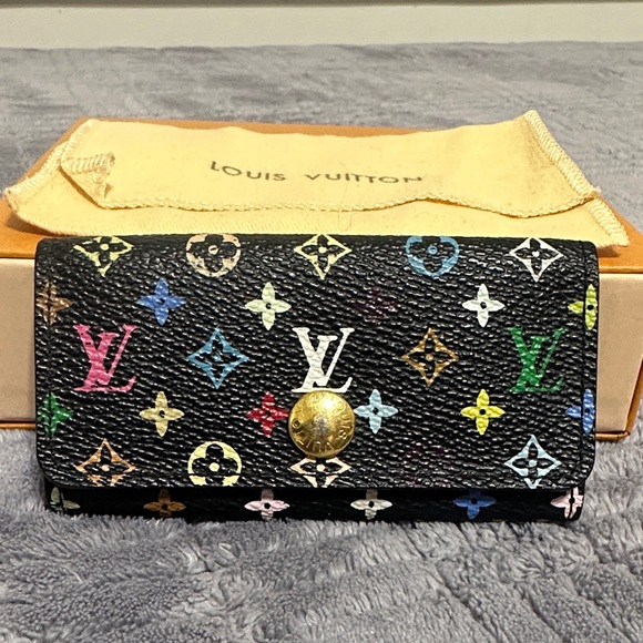 Louis Vuitton Black Multicolor Monogram Key Holder - Picture 6 of 15